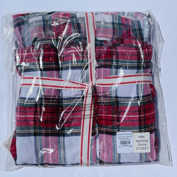 NEW Pottery Barn KIDS Toddler 2-pc. Morgan Plaid Flannel Pajama Holiday Set 2T - Picture 3 of 3